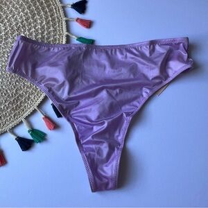 Victoria's Secret Smooth High-Waist Strappy-Back Thong Panty Violet S NEW